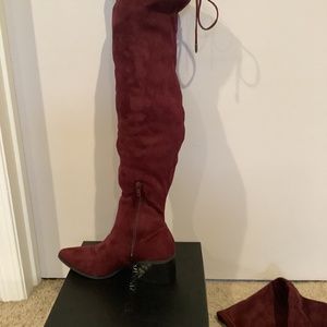 Over the Knee Suede fabric Boots